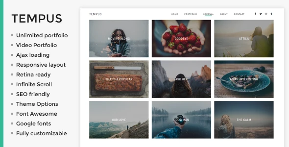 Tempus – Photography WordPress Theme